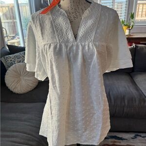 White Embroidered Blouse